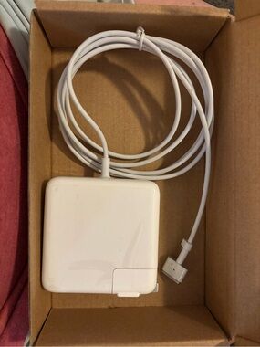 White Square Laptop Power Adapter with Magsafe-Style Connector